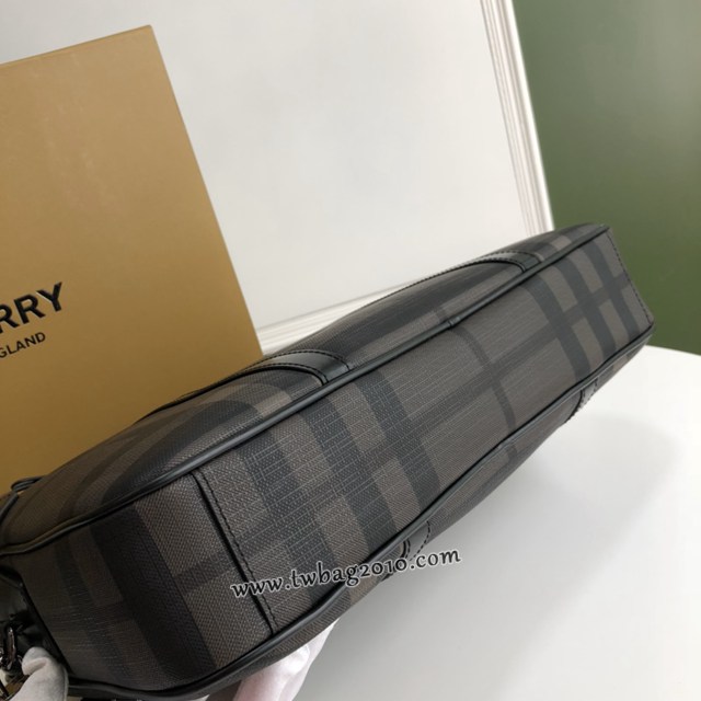 Burberry專門店新款男士公事包 巴寶莉London格紋手提公事包 yxb1215